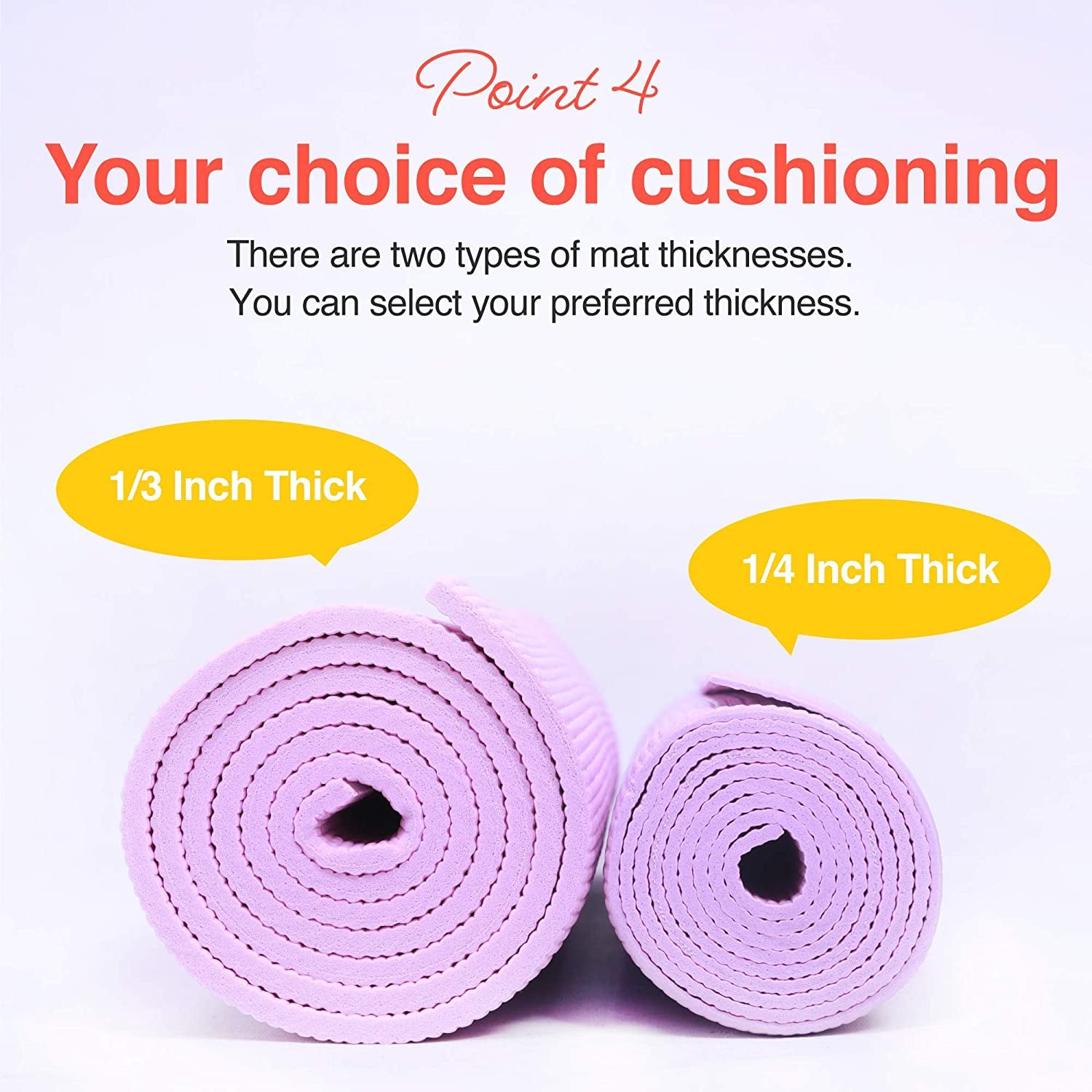 Yoga Mat with Carry Strap for Yoga Pilates Fitness and Floor Workout at Home and Gym